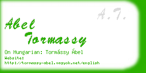 abel tormassy business card