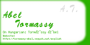 abel tormassy business card